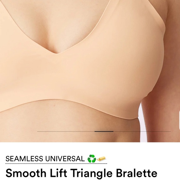 NWOT Parade Seamless Universal Smooth Lift Triangle Bralette in Sand - Picture 2 of 9